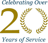 Celebrating over 20 years of service